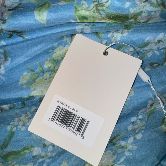 MAC DUGGAL RUFFLE TIERED FLORAL CUT-OUT CHIFFON GOWN - Picture 11 of 12